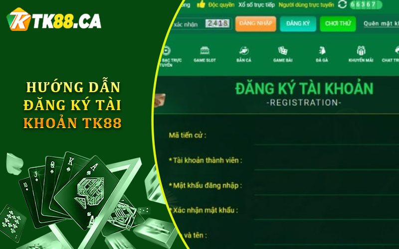 Hướng dẫn đăng ký tài khoản tk88 Hướng dẫn đăng ký tài khoản tk88